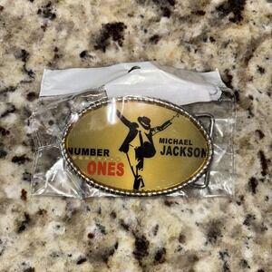 Buckle Belt OVAL Michael Jackson POP Music Lovers Number Ones‎ NEW! 3564
